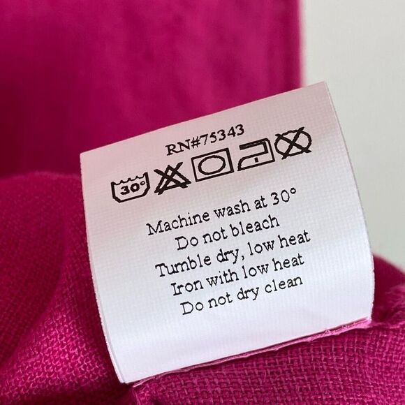 Allegra Masetti Firenze Fuchsia Pink Soft Linen Knee Length Summer Shift Dress S - Picture 6 of 7